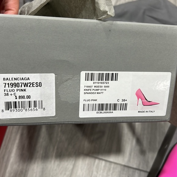 BALENCIAGA Knife Pump in Fluo Pink new - Picture 15 of 16